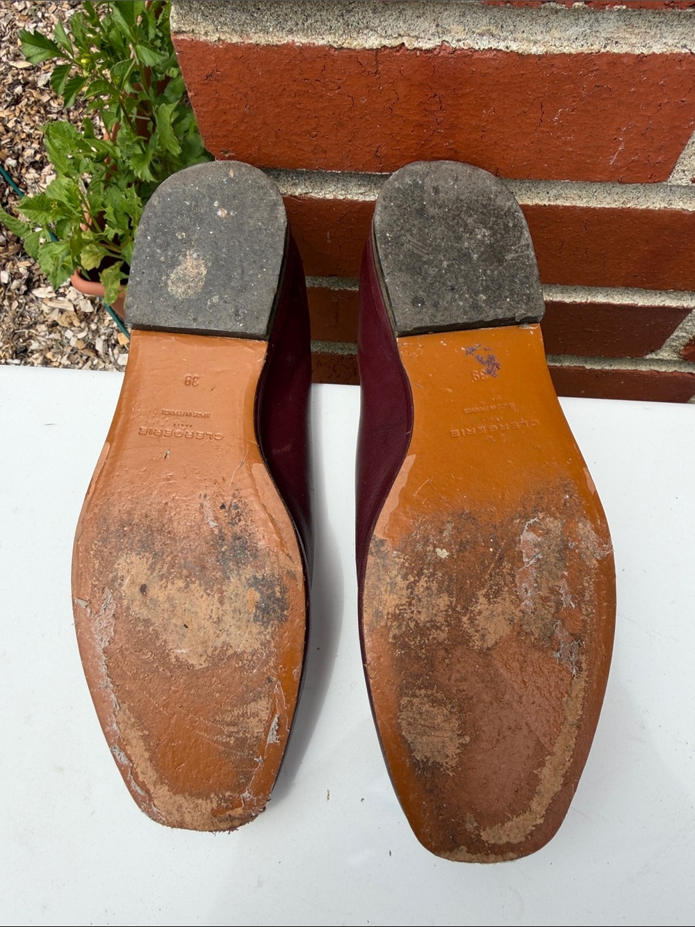 Leather Slip-On Dress Shoes - Burgundy - Picture 5 of 6